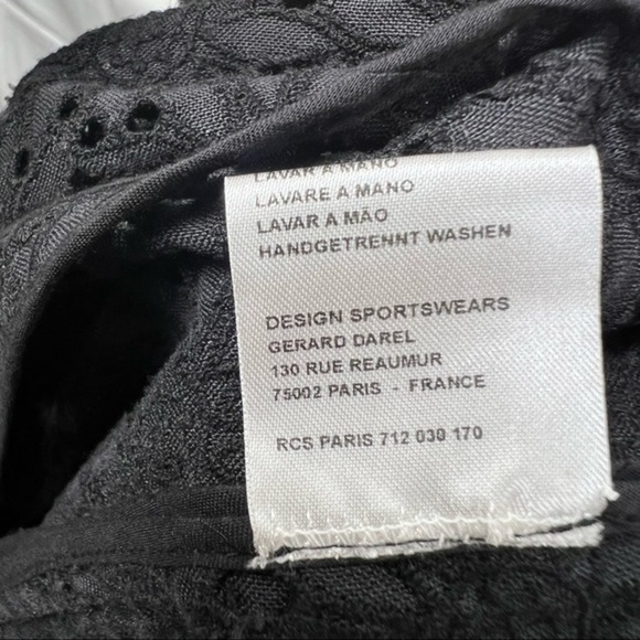 GERARD DAREL FANTASTIC BLACK SUNFLOWERS FLORAL SEE THROUGH BEACH SWIM DRESS WRAP - Picture 10 of 13